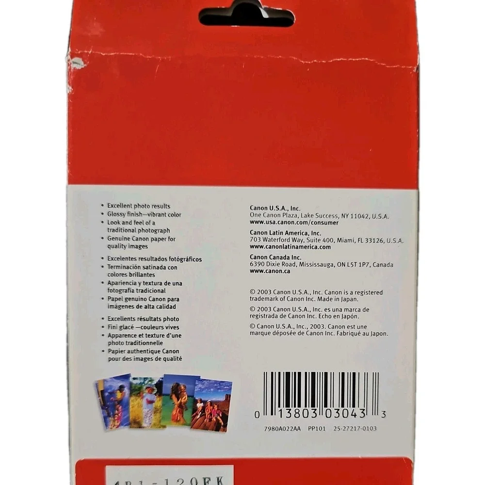 Canon 4x6 Photo Paper Plus Glossy - 120 Sheets Pack